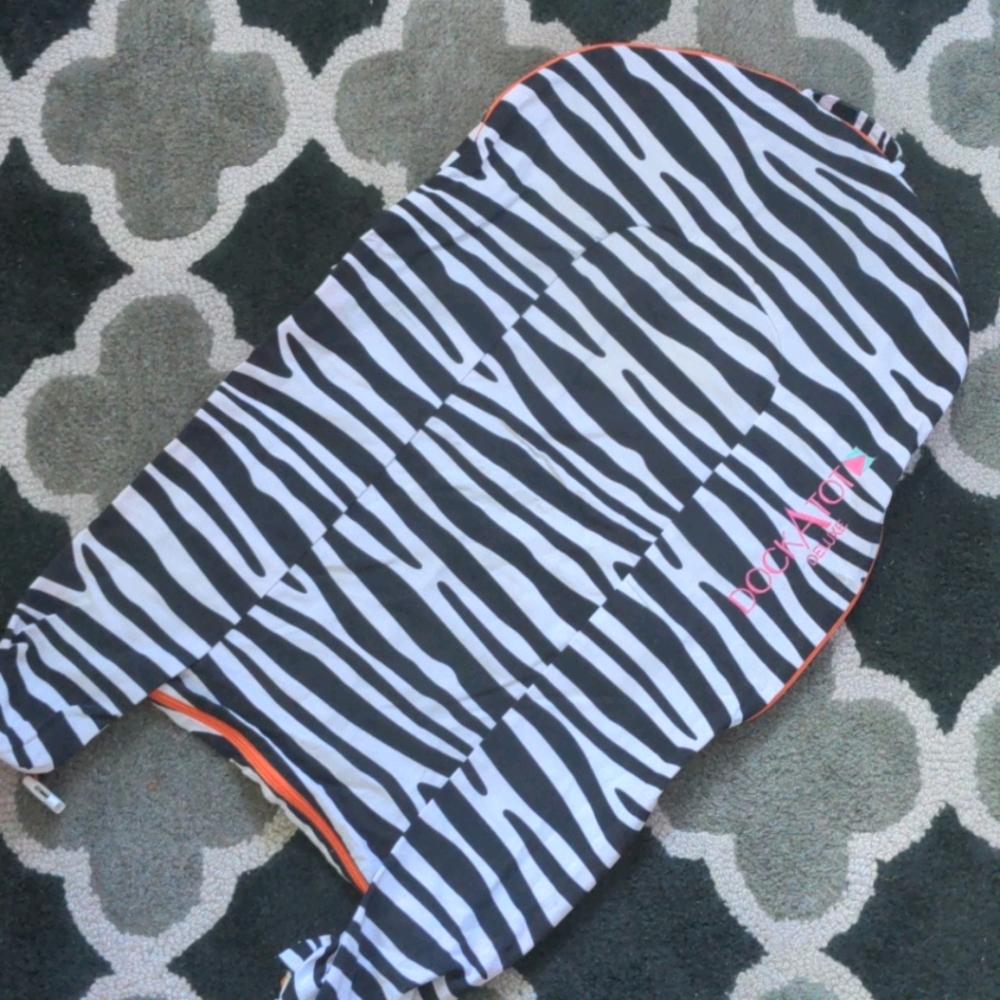 DockATot deluxe cover zebra stripe print